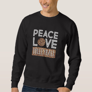 Moletom Peace Love Voleibol Leopard Patterna Women Volley