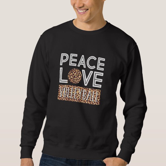 Moletom Peace Love Voleibol Leopard Patterna Women Volley (Frente)