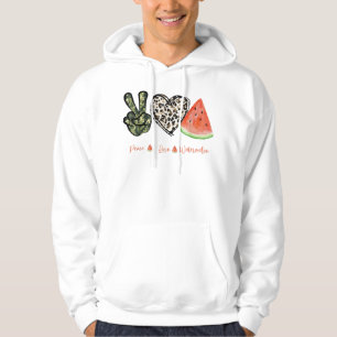 Moletom Peace Love Watermelon Happy Watermelon Day Fruta M