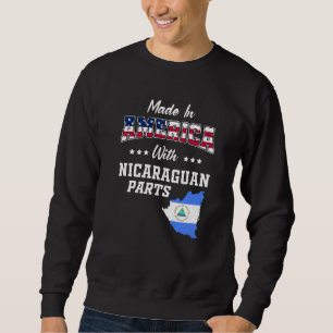 Moletom Peças Nicaraguenses Americanas Mapa da Nicarágua B