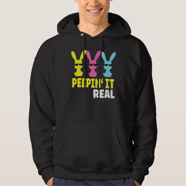Moletom Peepin It Real Felz pascoa Bunny Egg Hunt 1 (Frente)