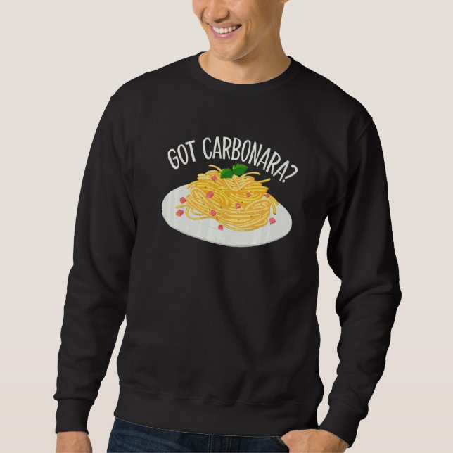 Moletom Pegou Carbonara Italiana Carbonara Pasta (Frente)