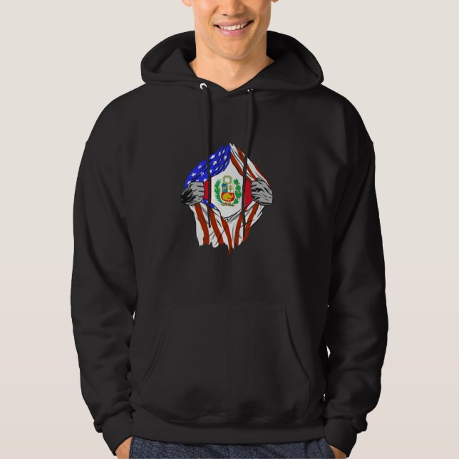 Moletom Peito do Peru EUA Bandeira Peruana Orgulho Peruano (Frente)