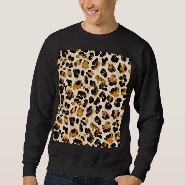 Moletom Pele-leopardo de aquarela, gradiente de coloração  (Frente)