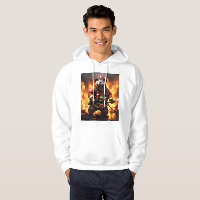 Moletom **"Peles e chamas: O fogo-frio do bombeiro (Frente Completa)