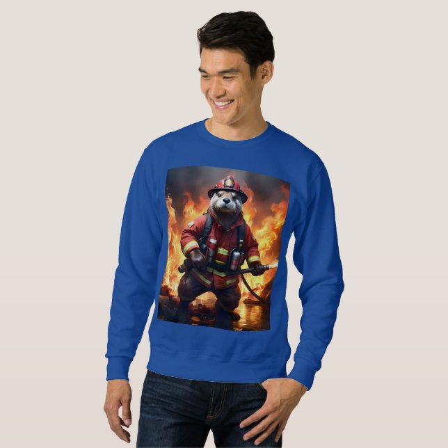 Moletom **"Peles e chamas: O fogo-frio do bombeiro (Frente Completa)