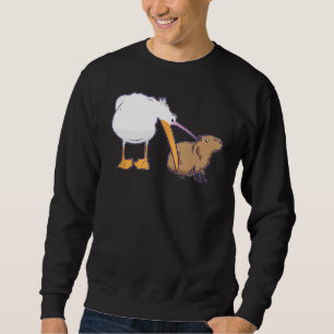 Moletom Pelican tenta comer Capybara Funny Cute Meme