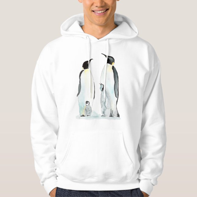 Moletom Penguin Família Dois Filhos Pinguim (Frente)