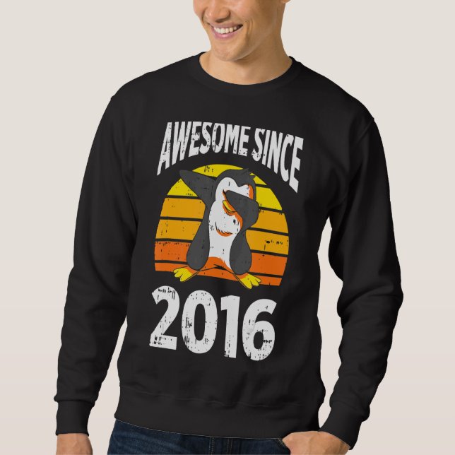 Moletom Penguin Incrível Desde O Aniversário De 6 De 2016, (Frente)