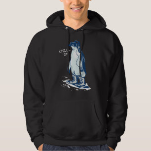 Moletom Penguin Snowboard Ouça Música E Calma