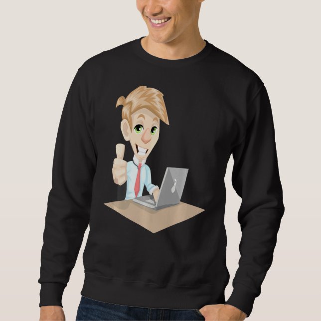 Moletom Pense Fora Do Roupa De Negócios Da Caixa (Frente)