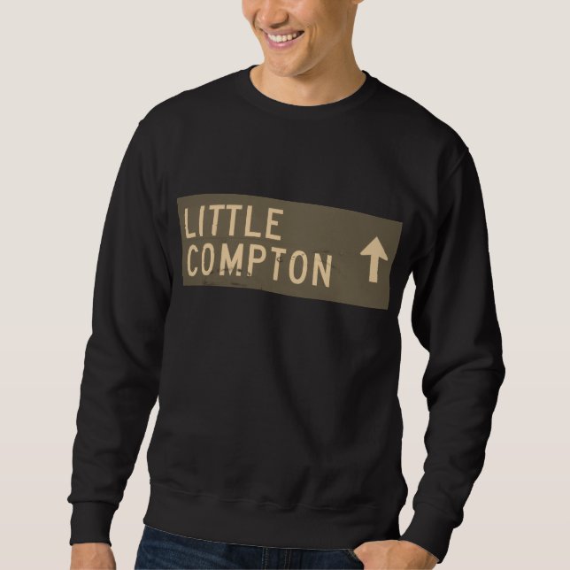 Moletom Pequeno Compton, RI Vintage Street Sinal (Frente)