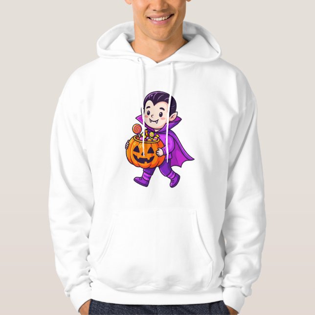 Moletom Pequeno Vampiro com Doce de Abóbora (Frente)