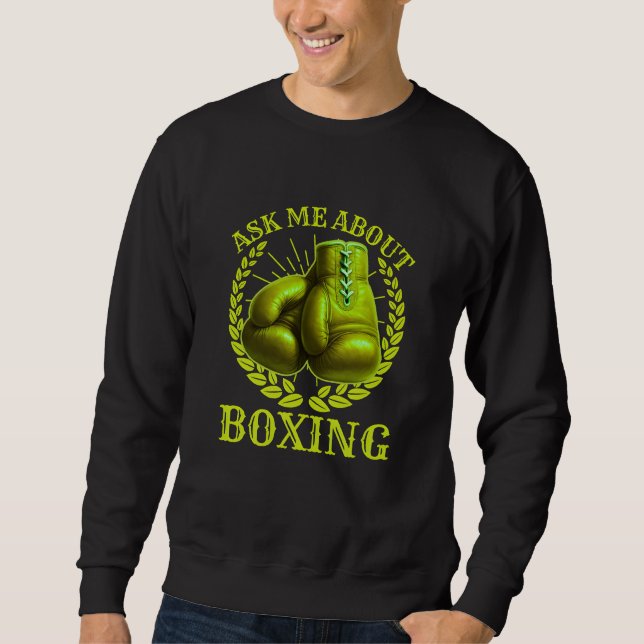 Moletom pergunte-me sobre boxe (Frente)