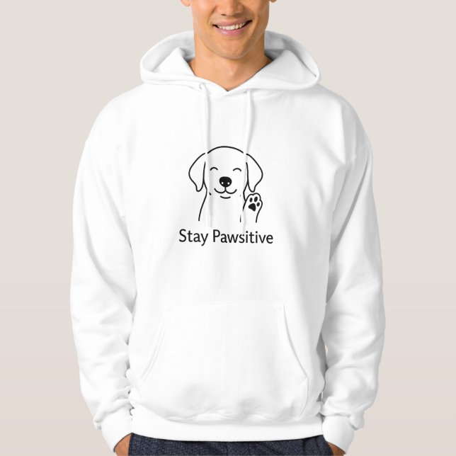 Moletom Permaneça Pawsitivo | Mínimo de Cachorro (Frente)