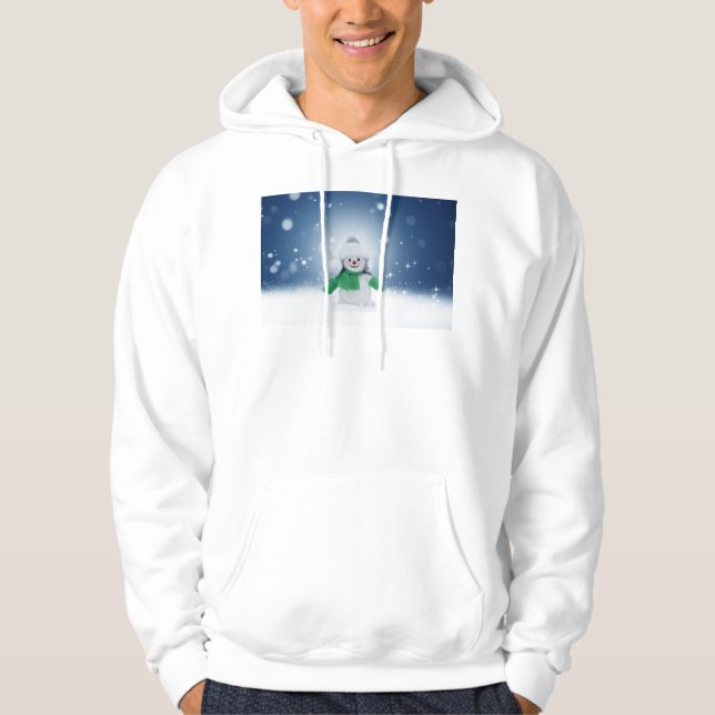 Moletom Personagem adorável de boneco de neve de Natal do  (Frente)