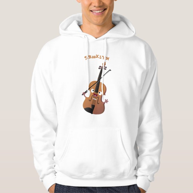 Moletom Personagem de desenho animado musical de violino e (Frente)