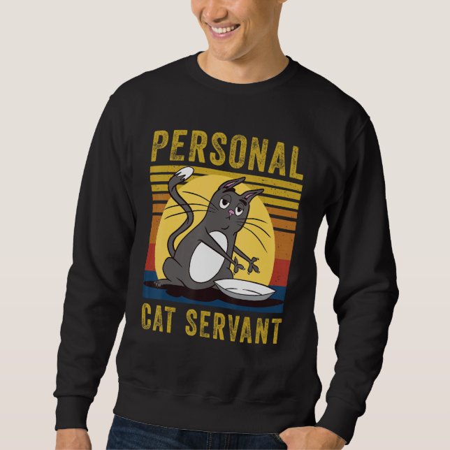 Moletom Personal Cat Servant  cute Cat mom cat dad (Frente)