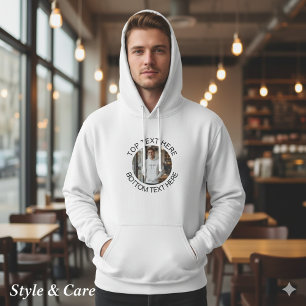 Moletom Personalizado com Texto Circular e Imagem