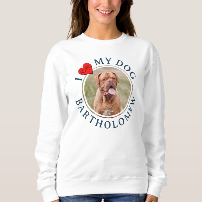 Moletom Personalizado EU AMO MEU CÃO (Frente)
