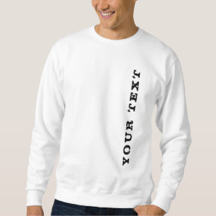 Moletom Personalizar Adicione seu Modelo de Texto Básico