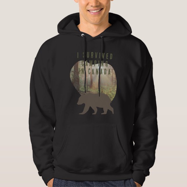 Moletom Personalizável Sobrevivi ao acampamento no Canadá (Frente)