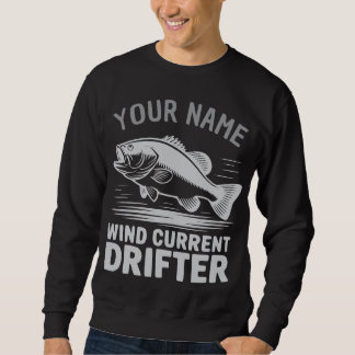 Moletom Personalized Name Wind Current Drifter Bass Fish