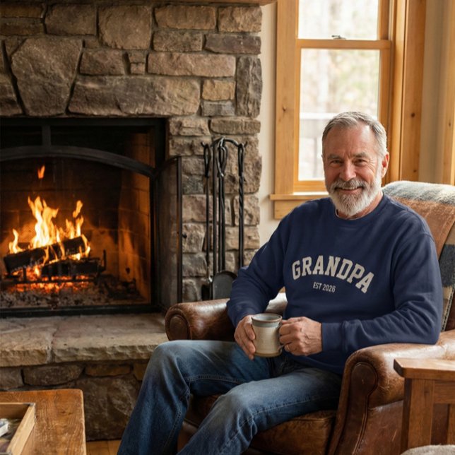 Moletom Personalized New Grandpa Est Date Father's Day (Criador carregado)