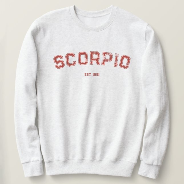 Moletom Personalized Zodiac Birth Year Sweatshirt (Frente do Design)