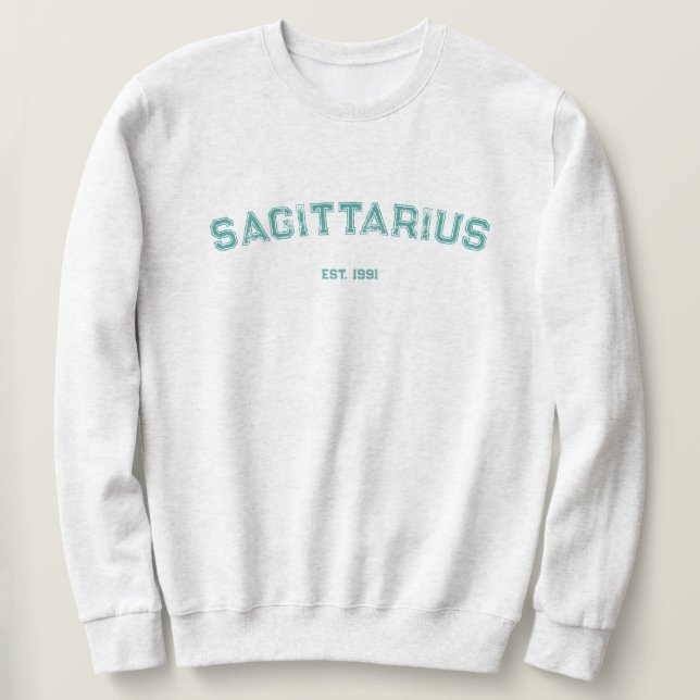Moletom Personalized Zodiac Birth Year Sweatshirt (Frente do Design)