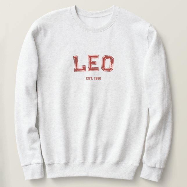 Moletom Personalized Zodiac Birth Year Sweatshirt (Frente do Design)