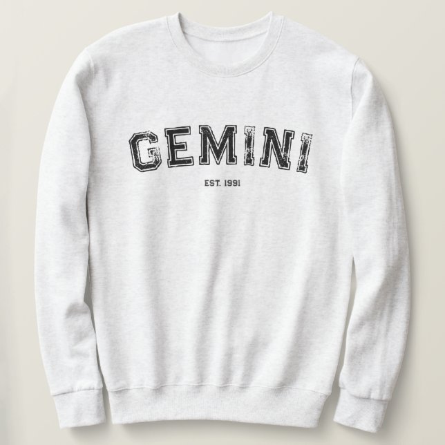 Moletom Personalized Zodiac Birth Year Sweatshirt (Frente do Design)