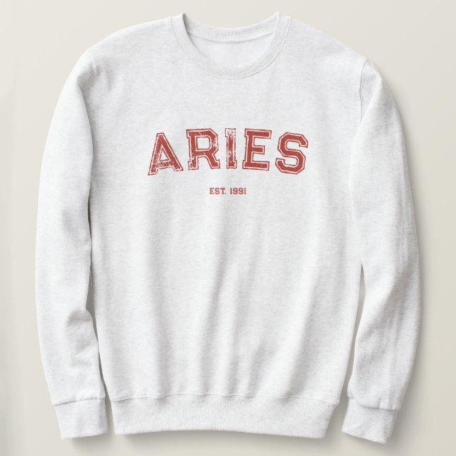 Moletom Personalized Zodiac Birth Year Sweatshirt (Frente do Design)