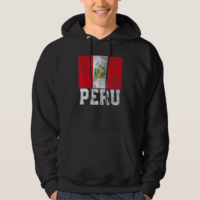 Moletom Peru: Bandeira do Orgulho de Bandeiras Rota a Famí (Frente)