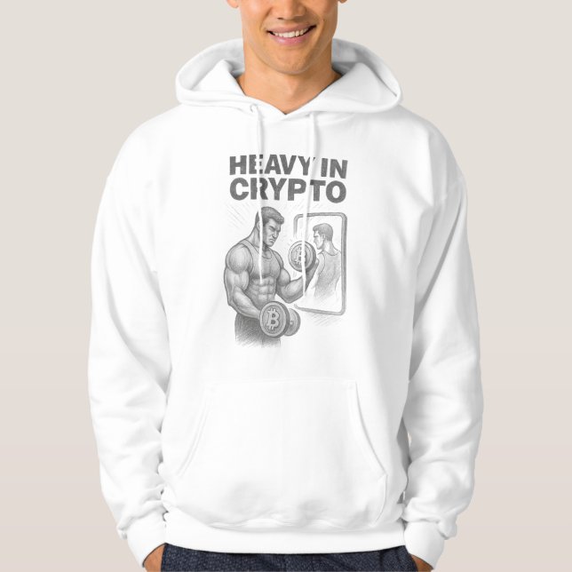 Moletom Pesado Em Bitcoin Crypto Comerciantes Esboço (Frente)