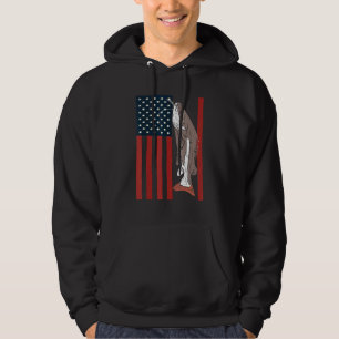 Moletom Pesca de peixe-peixe Captura Patriótica Americana