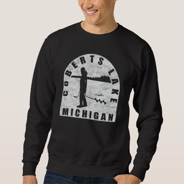 Moletom Pesca no Gelo no Lago Coberts Michigan (Frente)