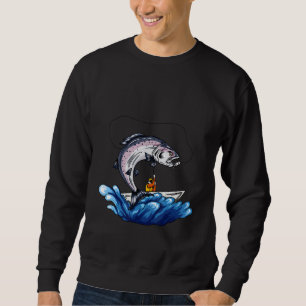 Moletom Pesca Pescador E Salmão De Salmão