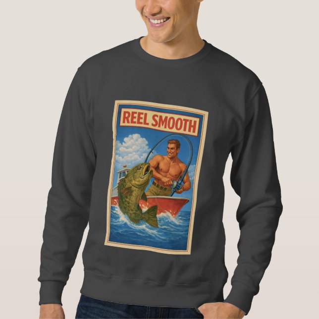 Moletom Pescador de Peixe Liso Retro Náutico Salgado Pesca (Frente)