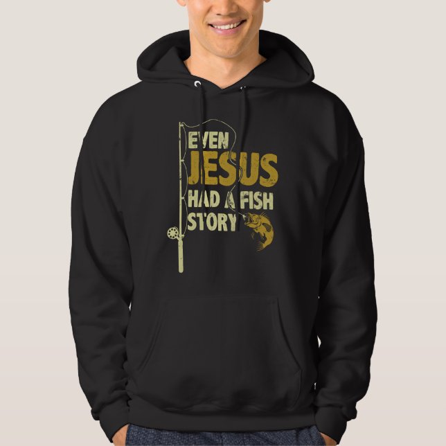 Moletom Pescaria Até Jesus Tinha Uma História de Peixe Eng (Frente)