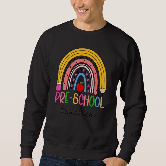 Moletom Pêssego De Vida Do Professor De Pré-Escolas Arco-Í (Frente)