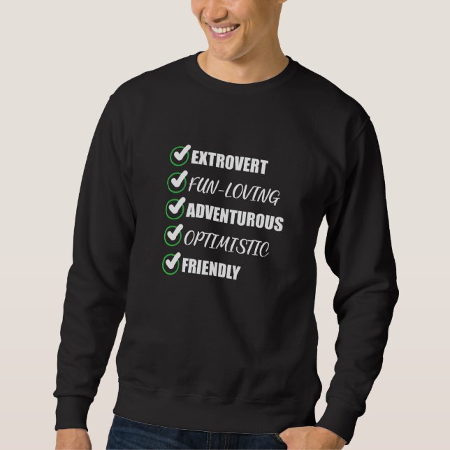 Moletom Pessoa Que Ama Aventurada Extrovertida (Frente)