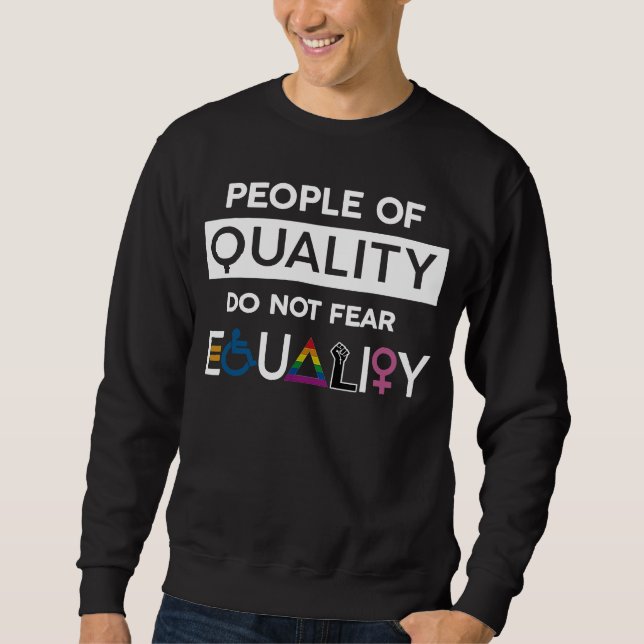 Moletom Pessoas De Qualidade Não Temem Orgulho LGBT (Frente)
