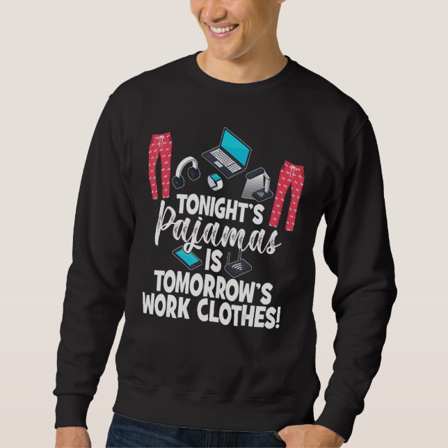 Moletom Pessoas Que Trabalham De Casa Roupas De Dormir Des (Frente)