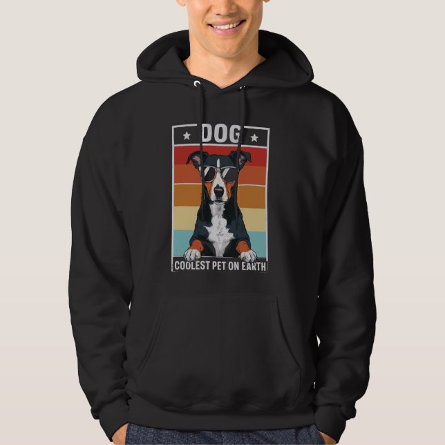 Moletom Pet Mais Fresco De Cão Na Terra Óculos De Sol Retr (Frente)