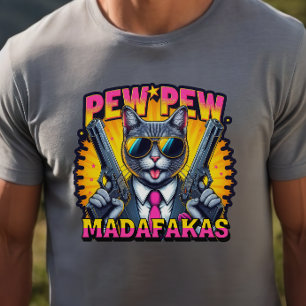 Moletom Pew Pew Madafakas Legal Cat com Estilo e Pistolas