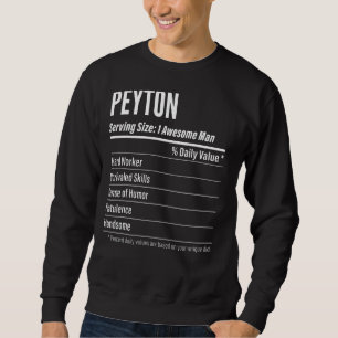 Moletom Peyton Servindo Dimensões Calorias do Rótulo Nutri