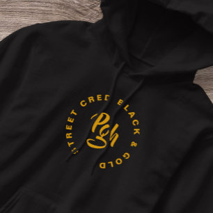 Moletom Pgh Ativo Streetwear Yinzer Dourado Hoodie Preto