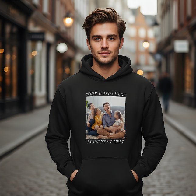 Moletom Photo Memory Custom Hoodie with Your Text (Criador carregado)