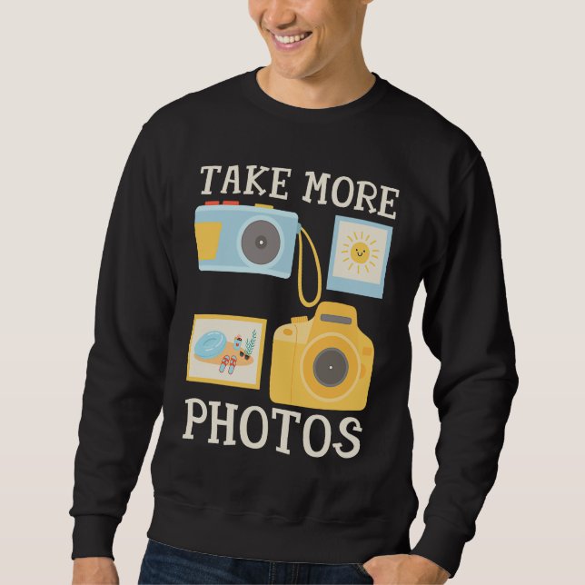 Moletom Photographer Camera Quote Take More Photos Beach P (Frente)
